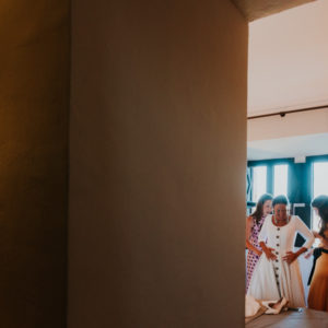 Preparativos de la novia.