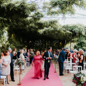 Llegada del novio a la ceremonia.