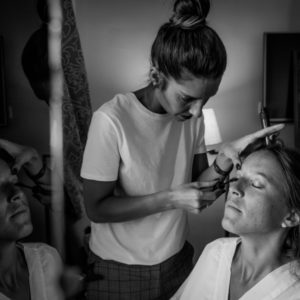 Preparativos de la novia.